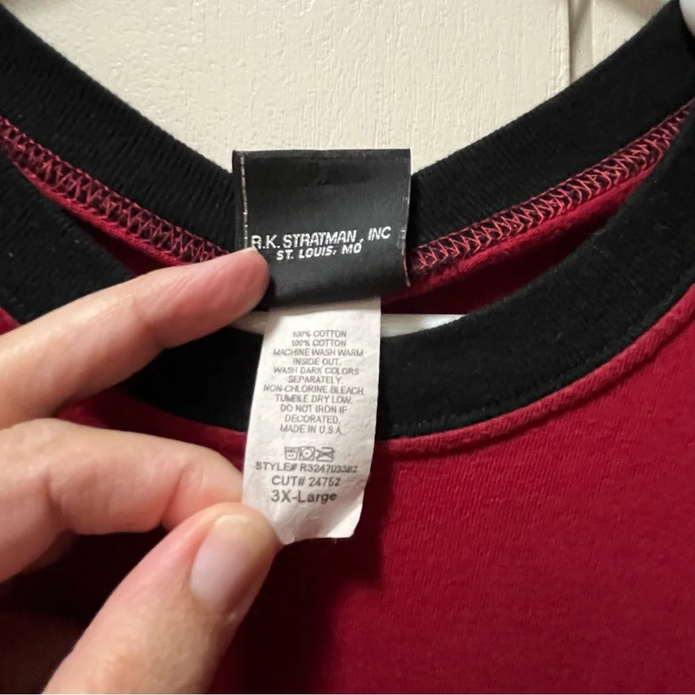 Harley-Davidson Red and Black Crew Neck Shirt - Picture 4 of 6